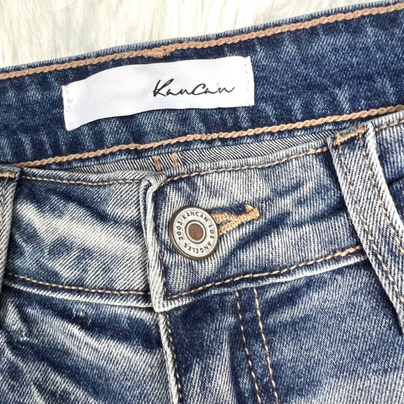👖|•KANCAN•| Distressed Paint Splatter Cuffed Jeans Size 5/26👖 - Picture 6 of 7
